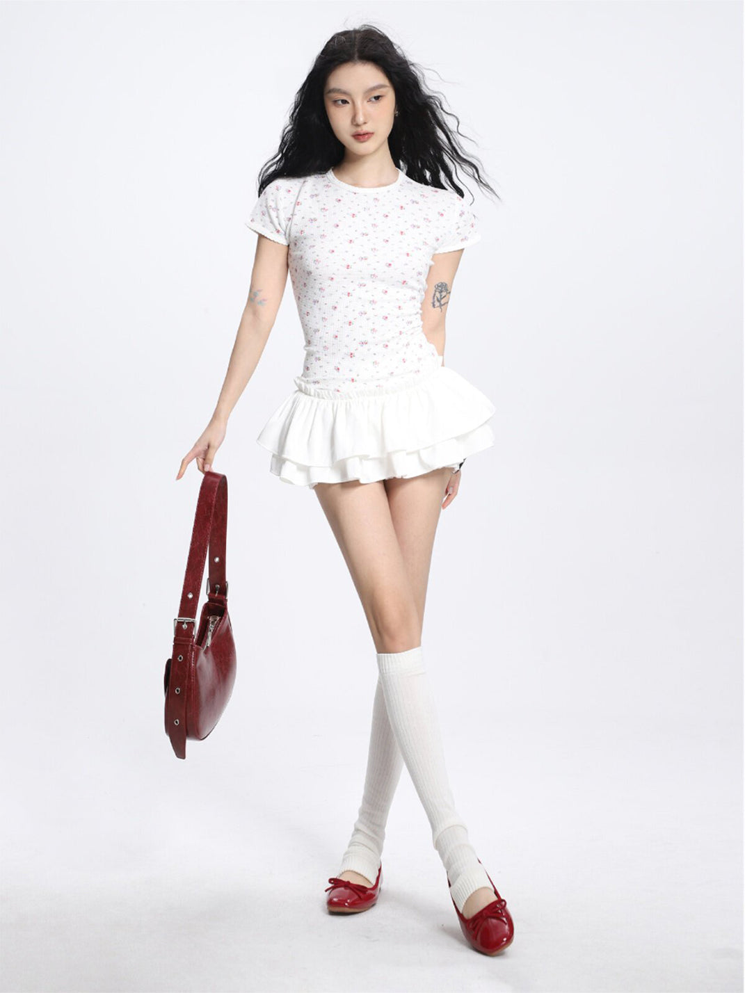 Tiered Ballet Mini Skirt