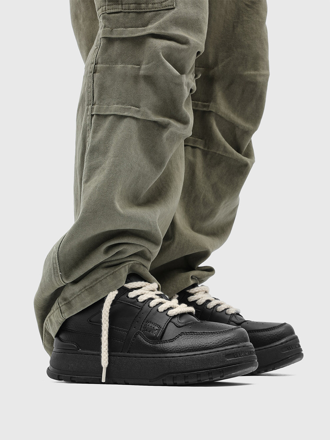 Chunky Sneakers with Thick Rope Laces