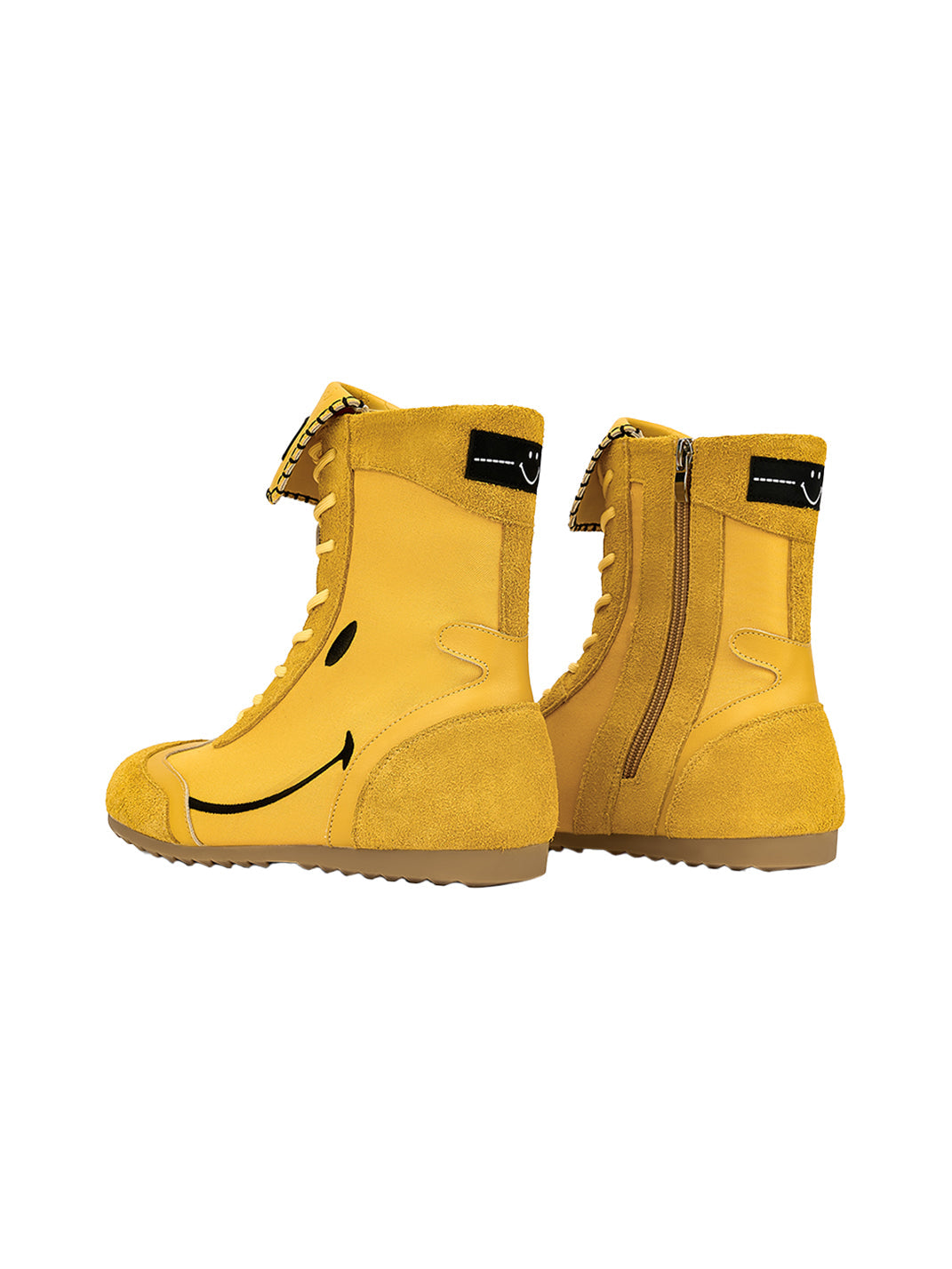 Yellow Chunky Boxing Mid Boots