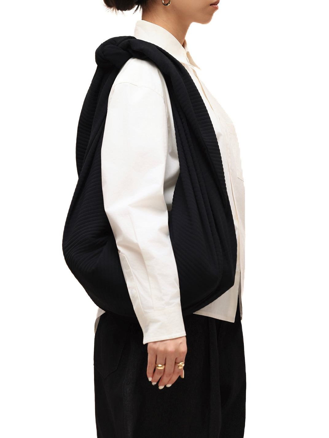 Pleated Adjustable Multi-Function Hobo Bag