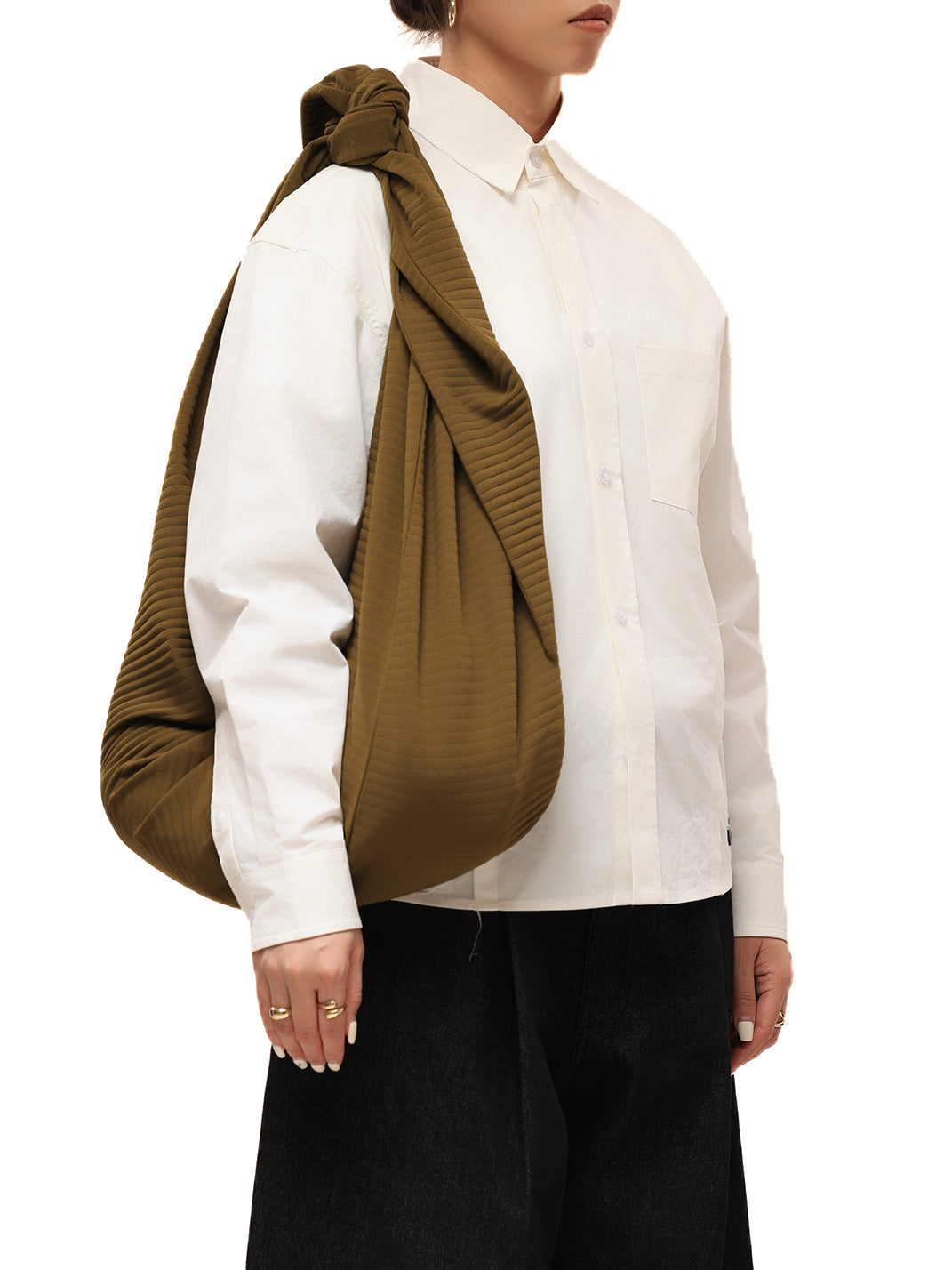 Pleated Adjustable Multi-Function Hobo Bag