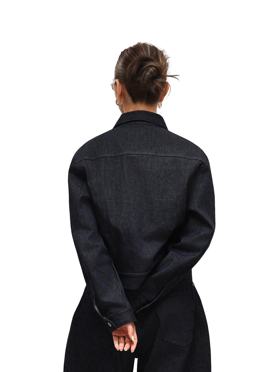 11.3oz Indigo Blue Non-Fade Short Denim Jacket