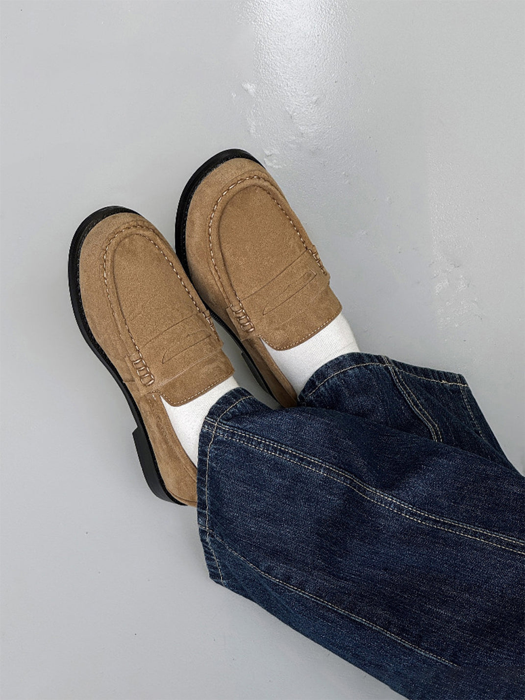 Calfskin Square Toe Loafers
