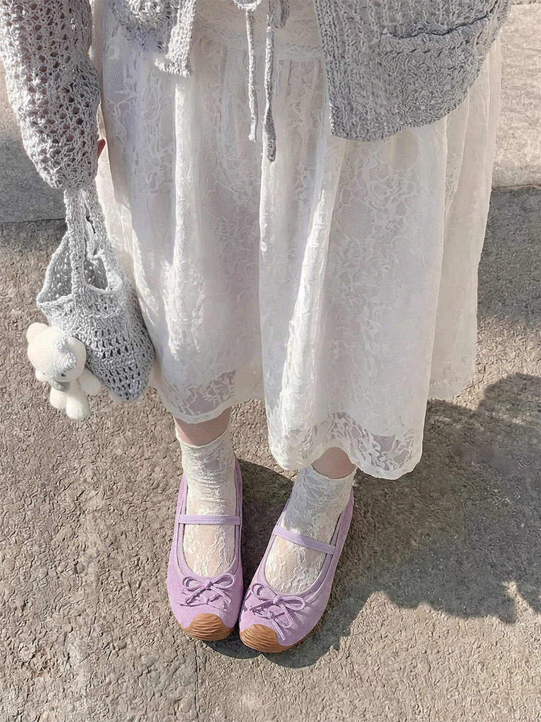 Bow-Adorned Ballet Shoes