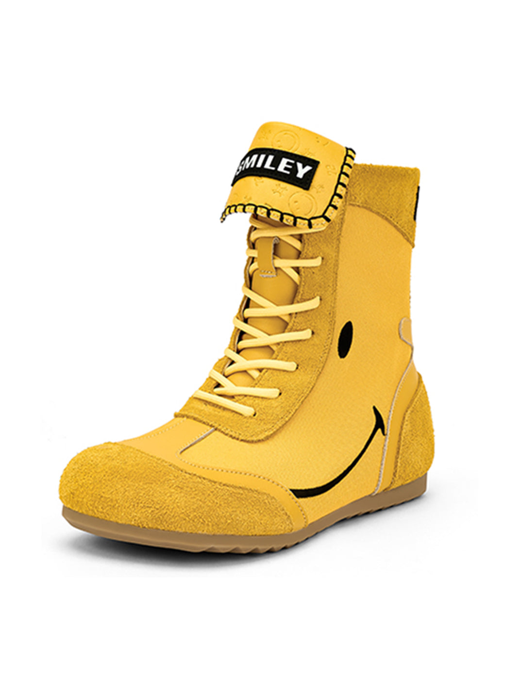 Yellow Chunky Boxing Mid Boots