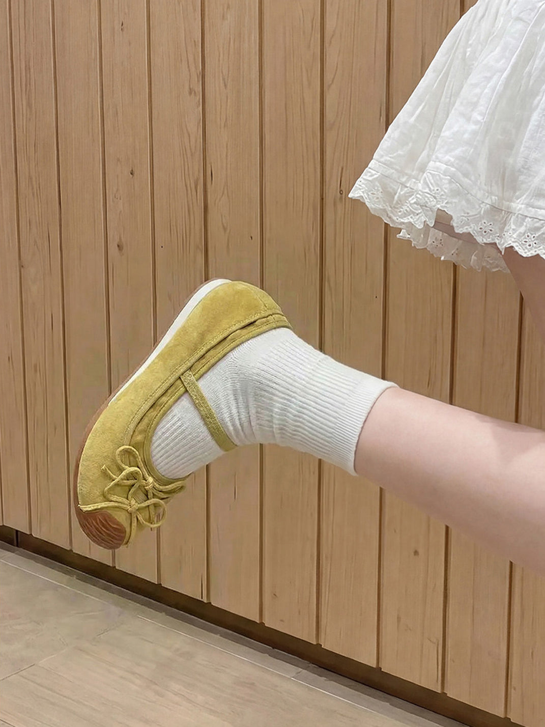 Bow-Adorned Ballet Shoes