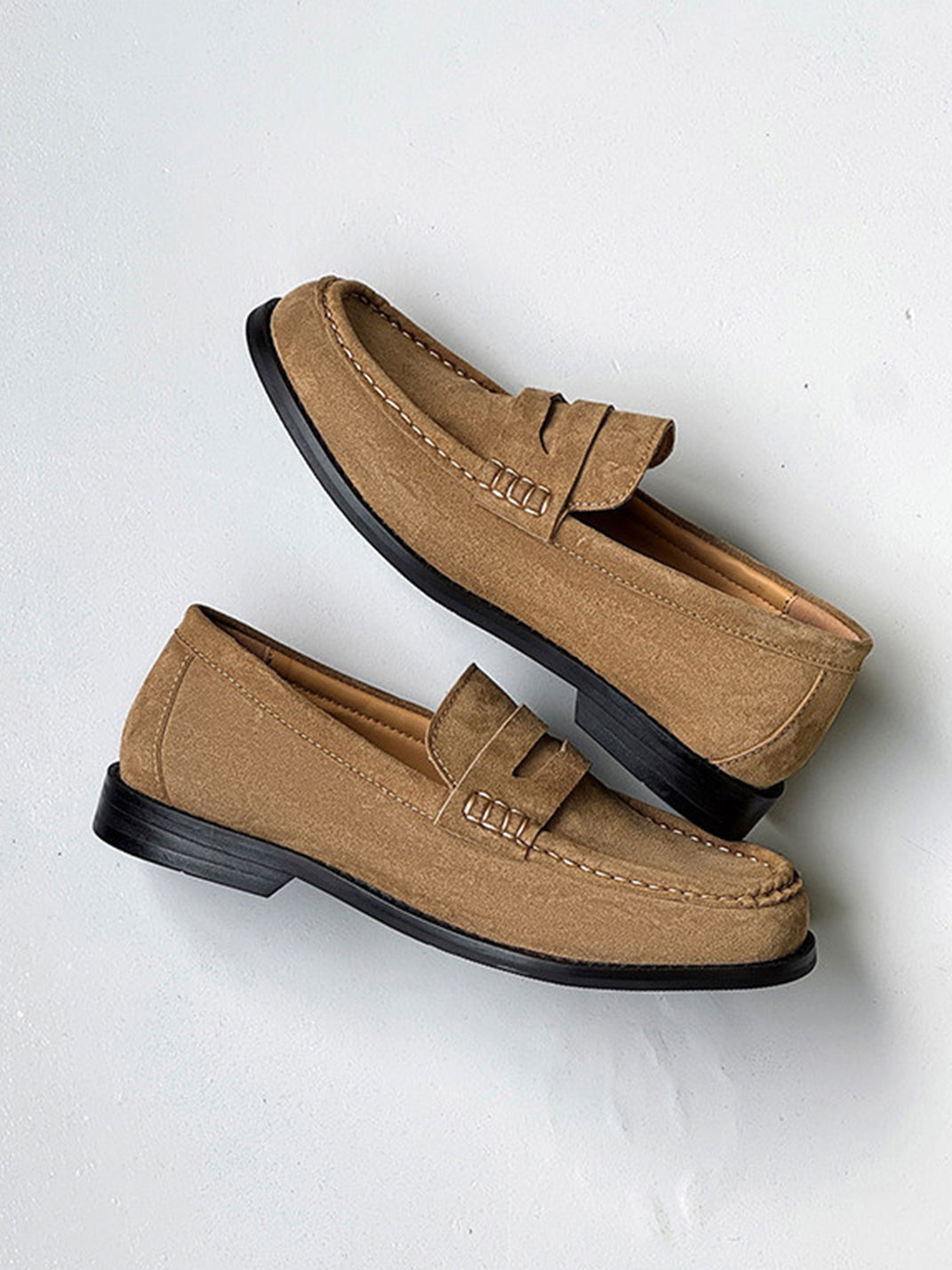 Calfskin Square Toe Loafers