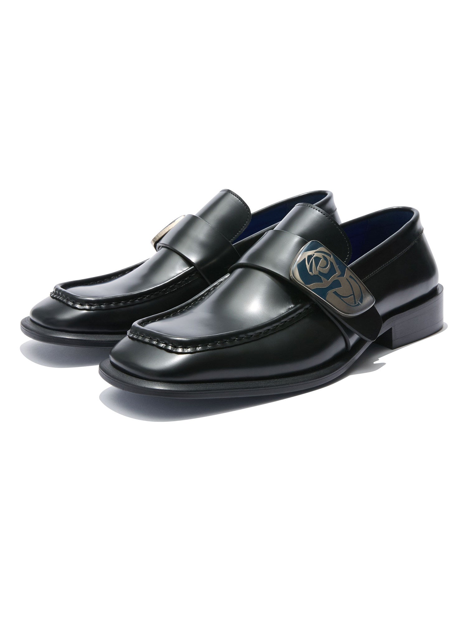 Rose Crest Leather Loafers