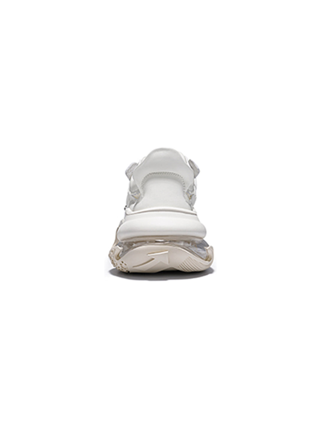 Beige Vortex Mesh Platform Sneakers