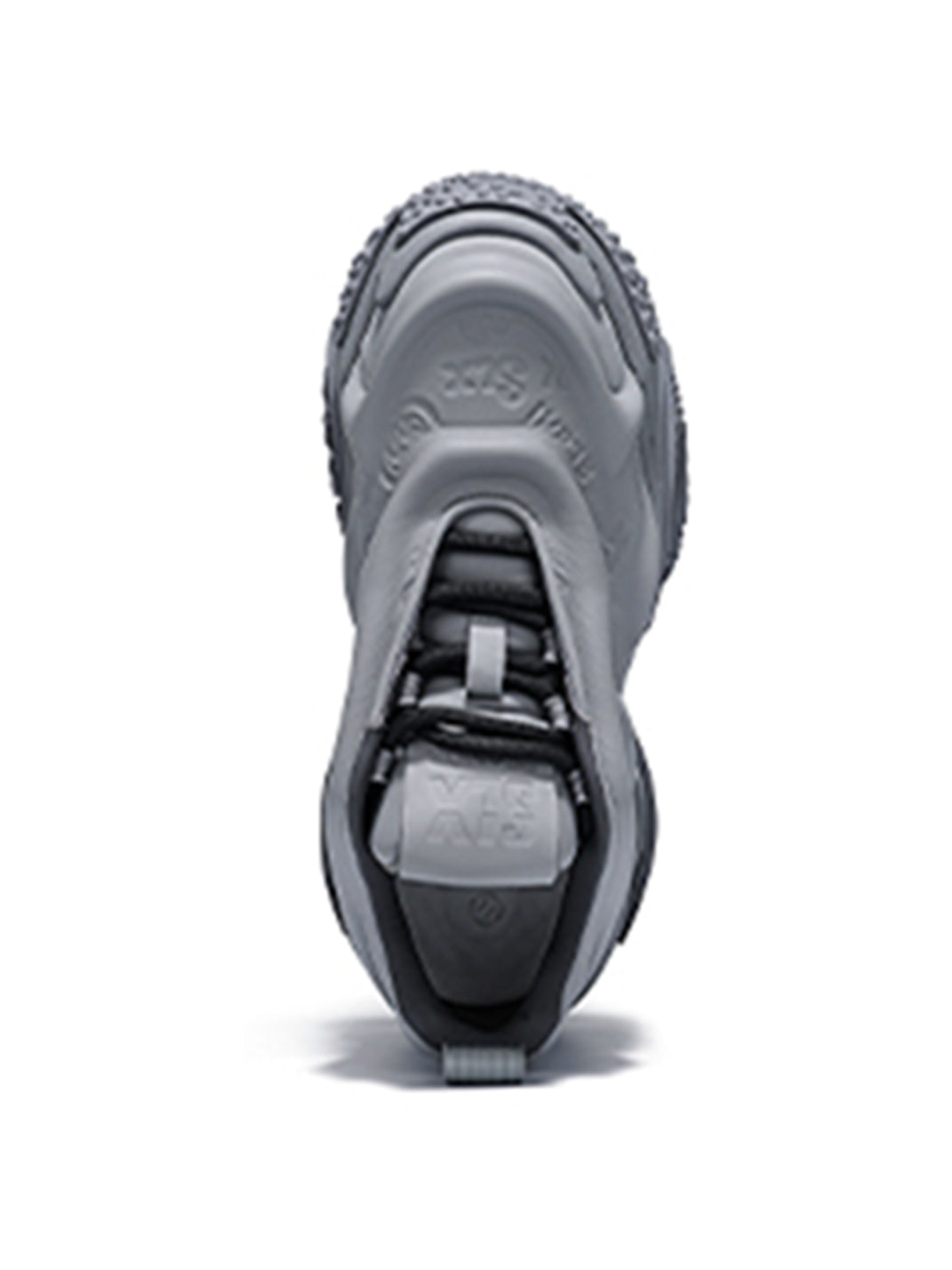 White Vortex Embossed Platform Sneakers