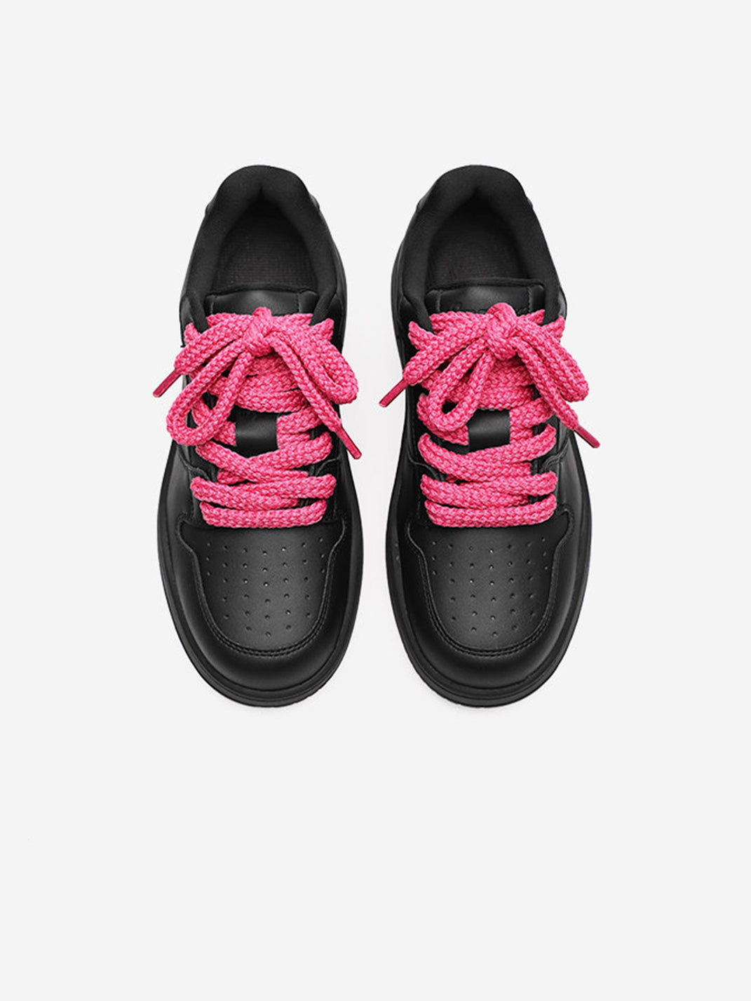 Contrast Lacing Structured Chunky Sneakers