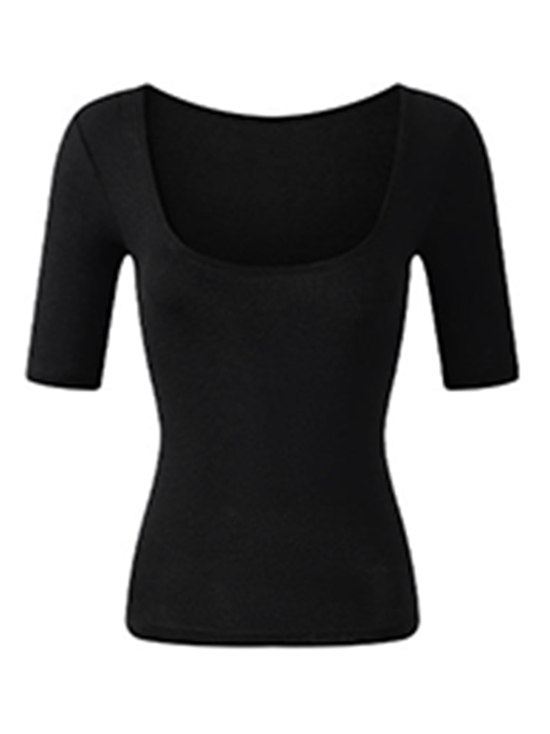 Square-Neck Slim-Fit Knit T-Shirt - View 11