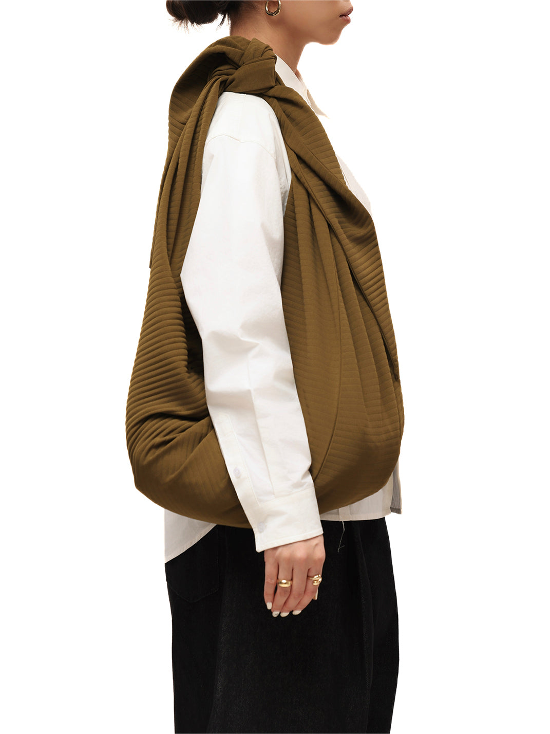 Pleated Adjustable Multi-Function Hobo Bag