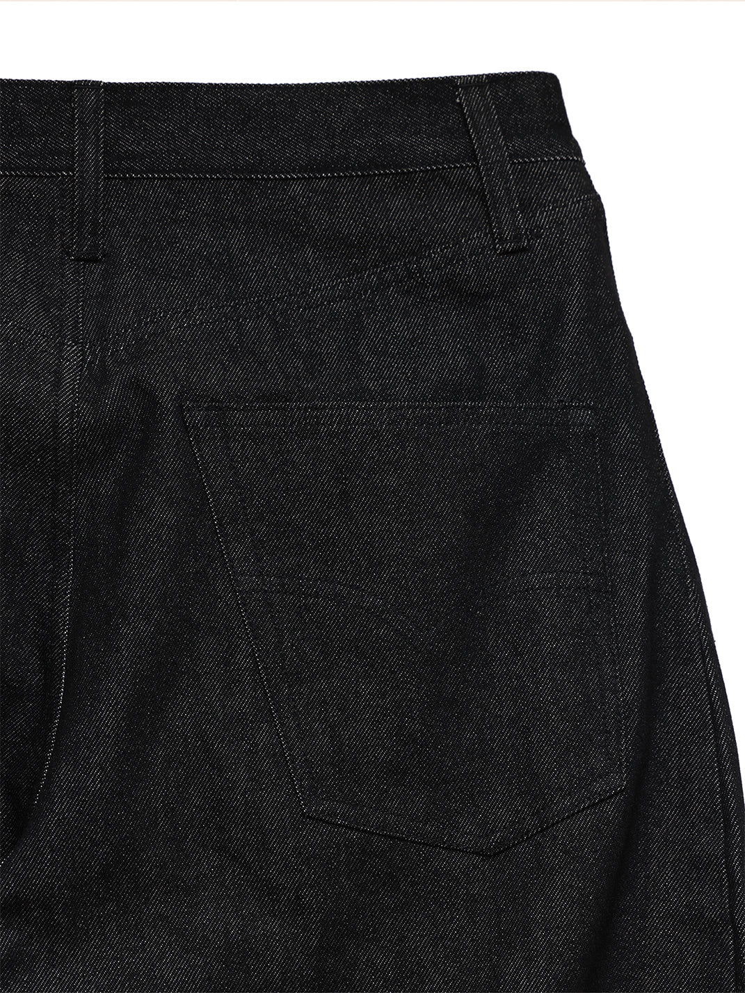 11.3oz Black Non-Fade Wide-Leg Baggy Denim Pants