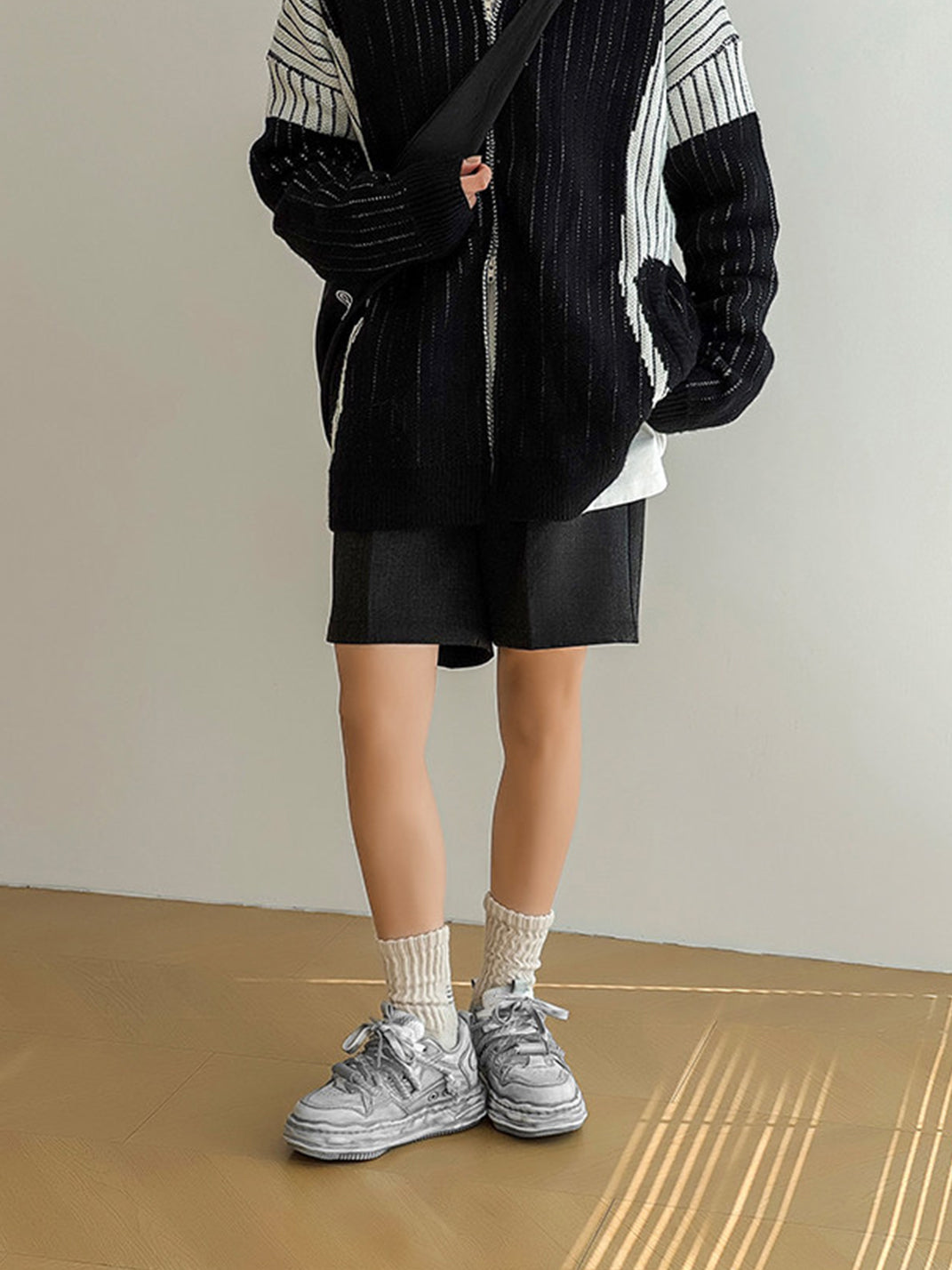 Vintage Washed Wavy Sole Chunky Sneakers