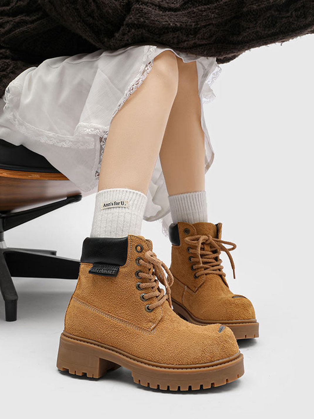 Round-Toe Work Boots