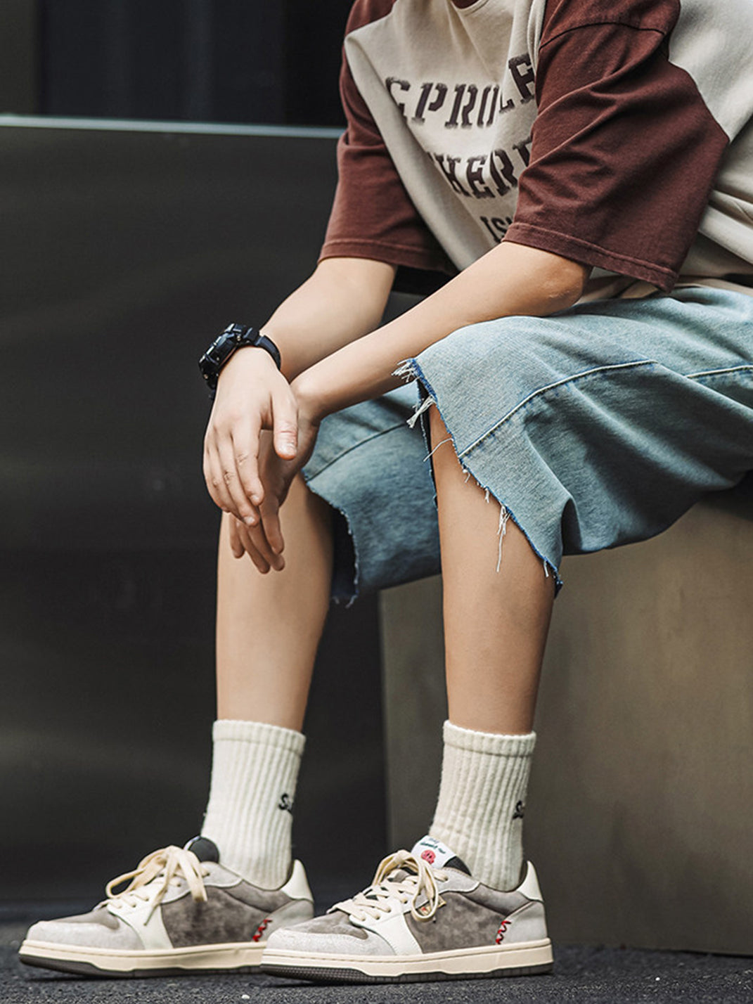 Worn-In Suede & Leather Sneakers