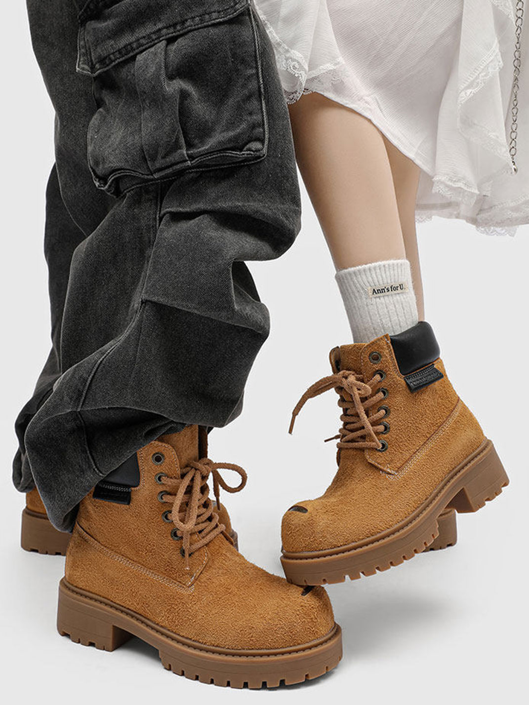Round-Toe Work Boots