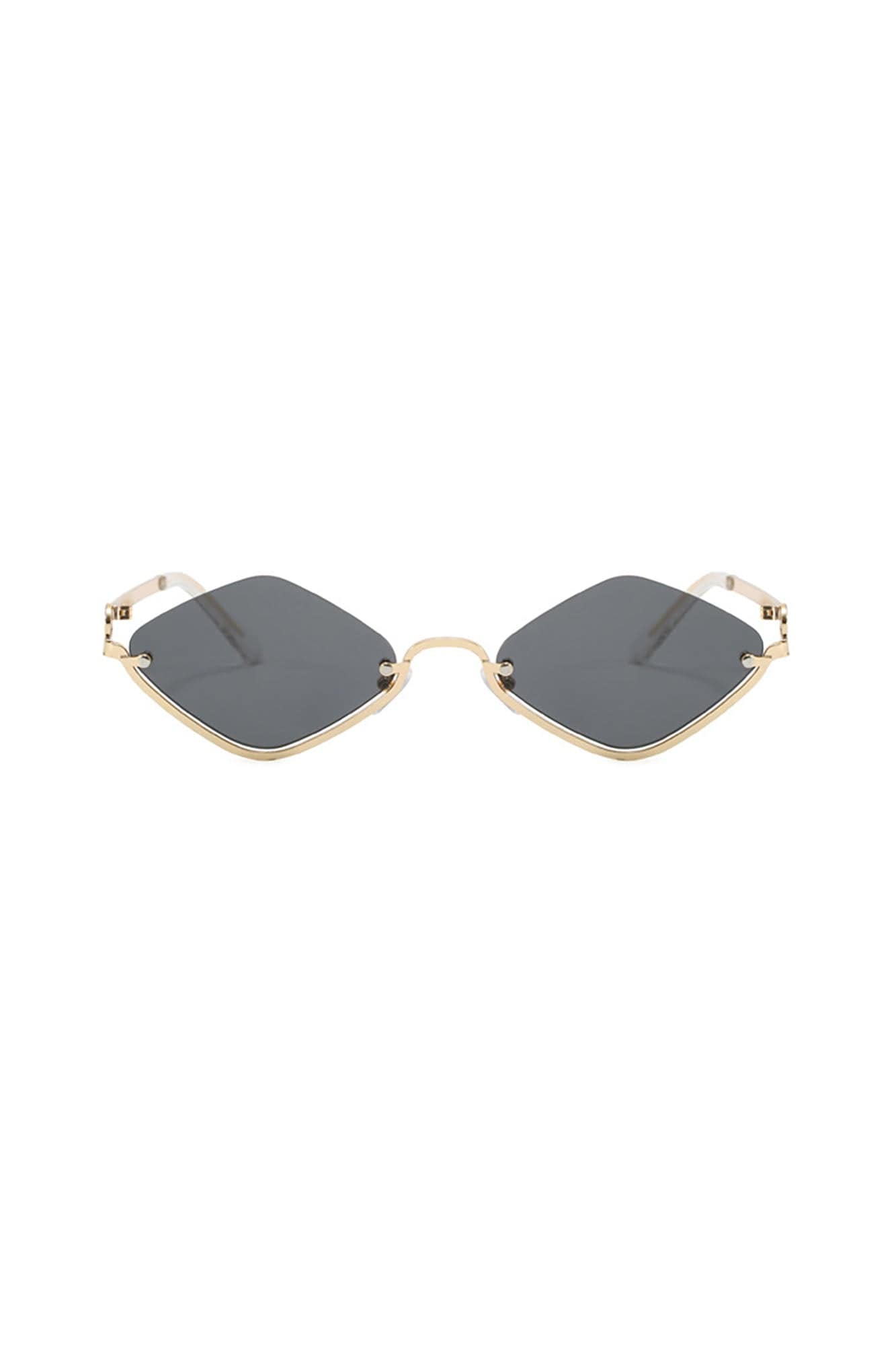 Geometric Open-Bottom Metal Sunglasses - view 5