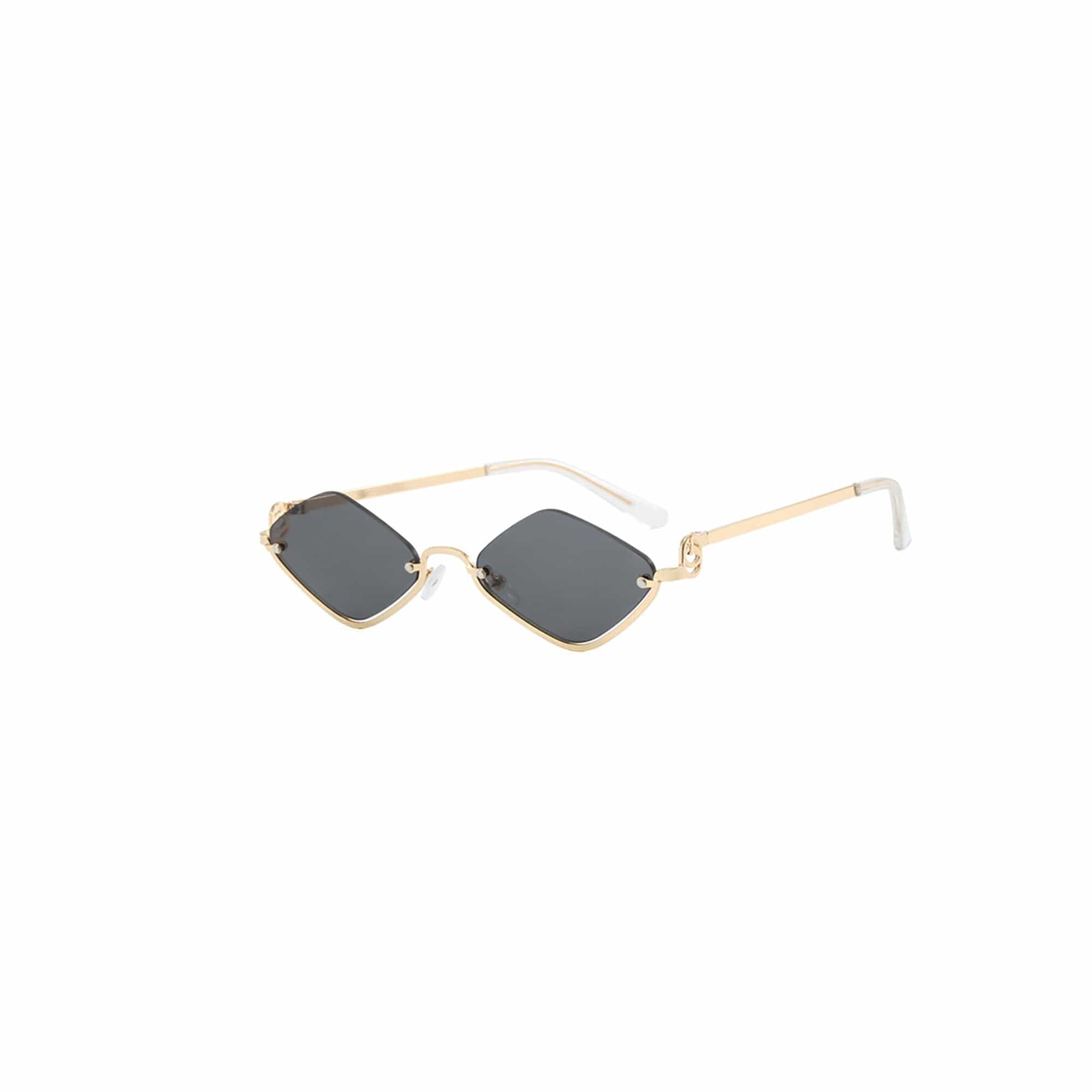Geometric Open-Bottom Metal Sunglasses - view 1