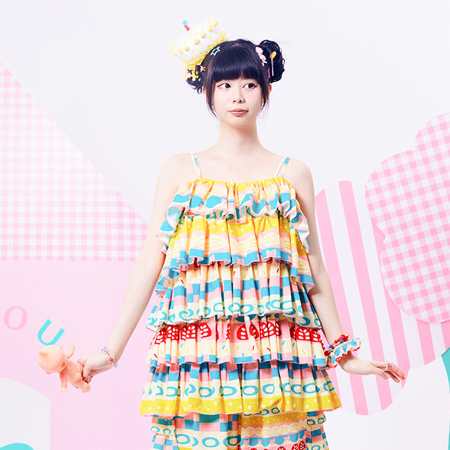 Summer Cloud Tiered Ruffle Tank Top