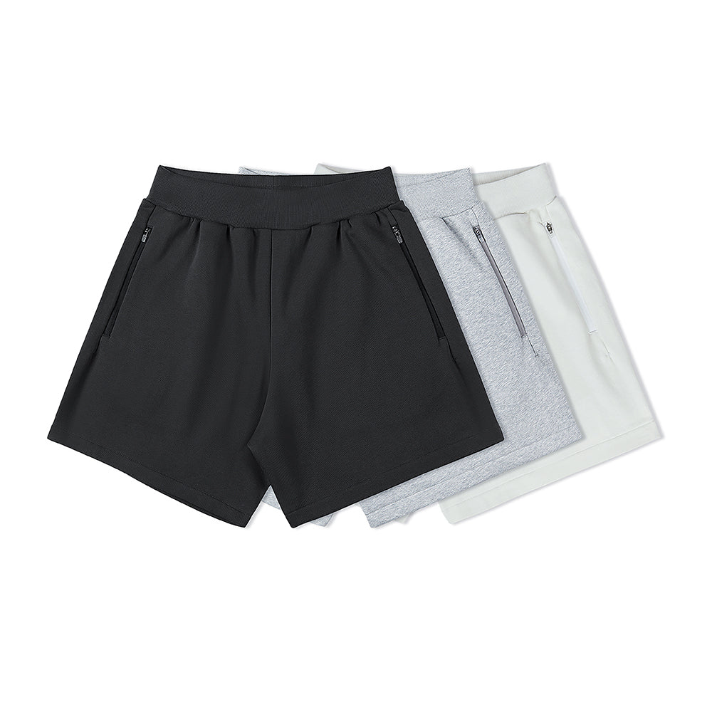 400G Heavy Cotton Shorts with Zip Pocket - chiclara