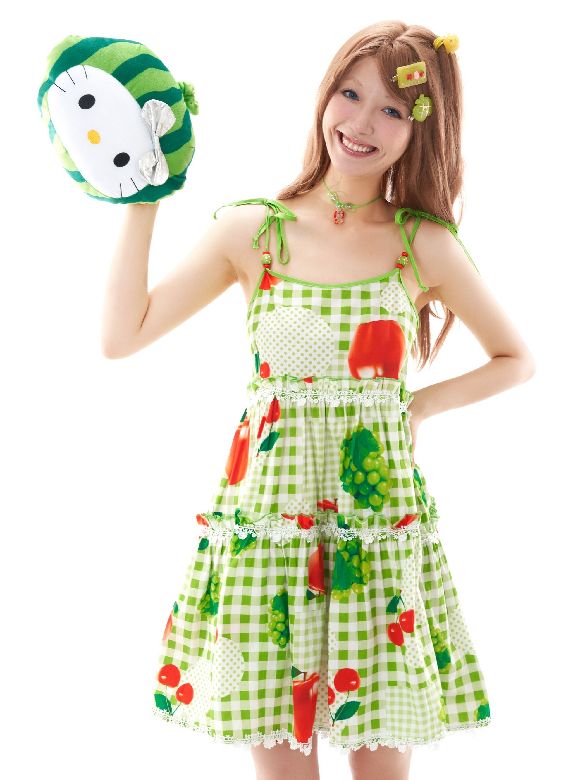 Sweet Gingham Fruit Garden Sundress