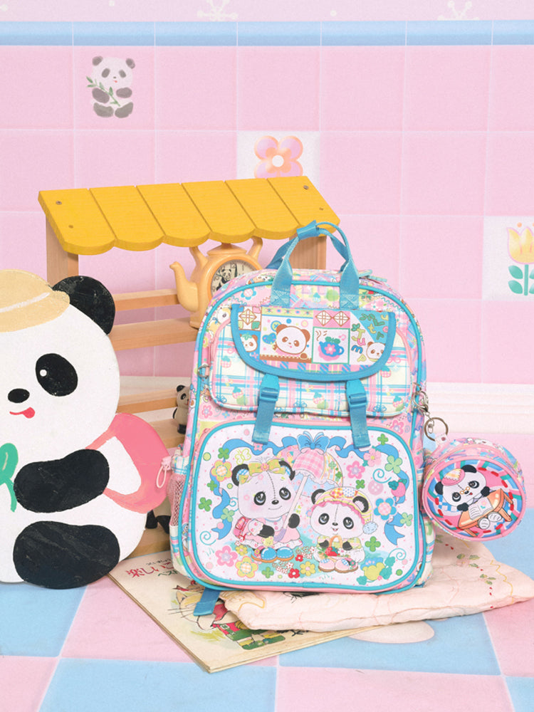 Sweet Panda Tea Adventure School Backpack