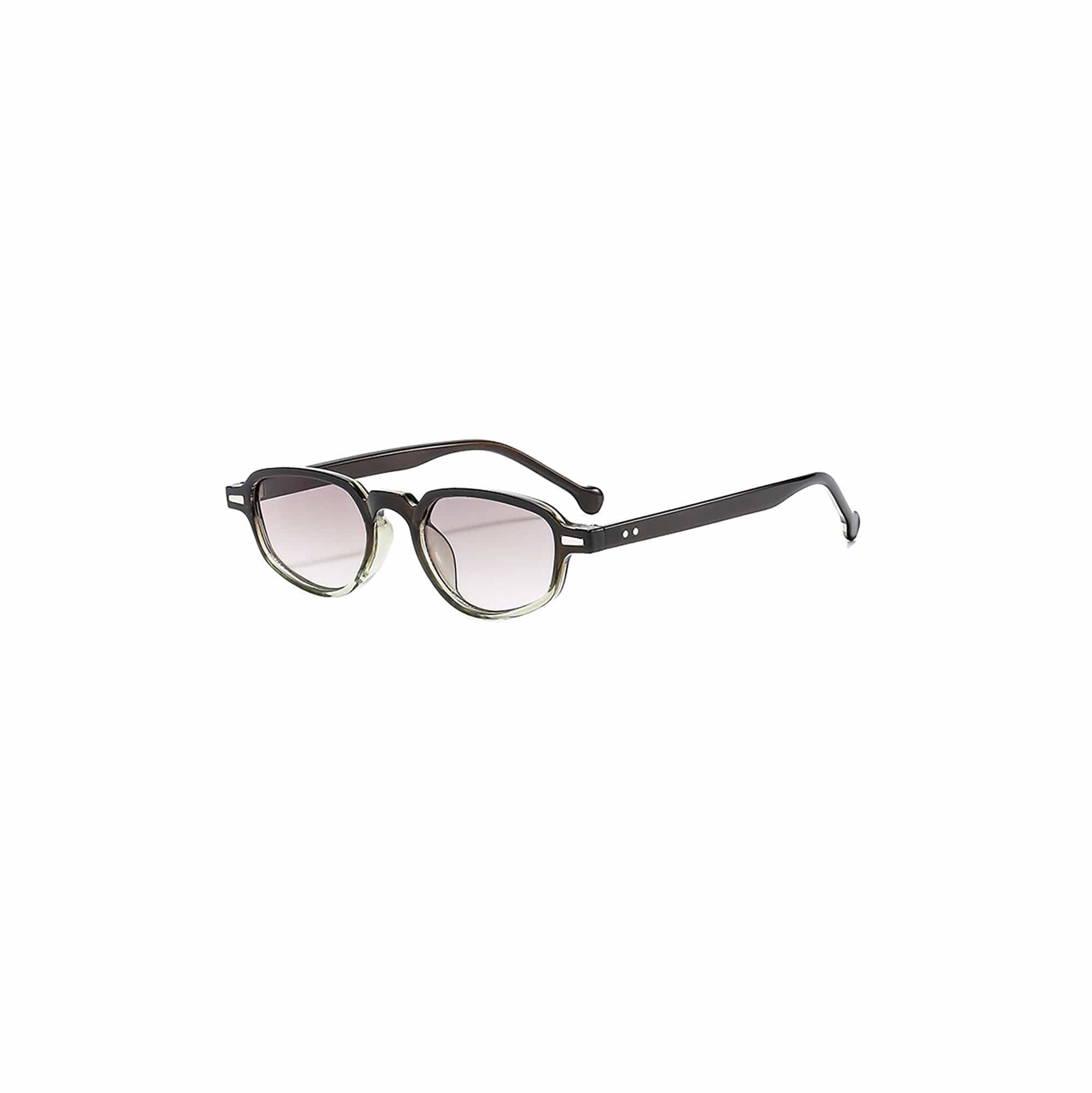 Mixed-Frame Gradient Oval Sunglasses - view 1