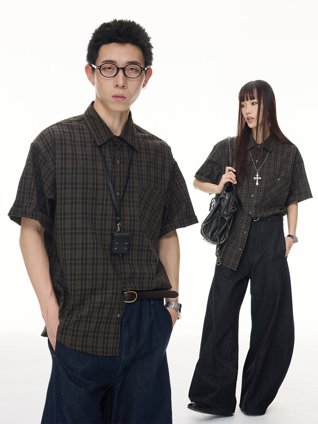 Vintage Short Sleeve Plaid Shirt