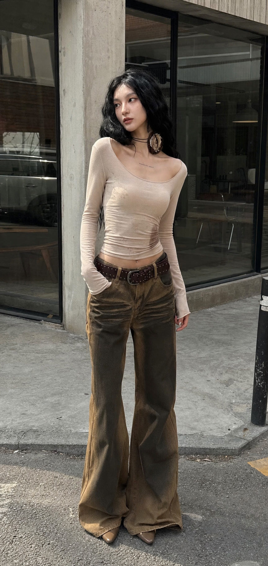 Tie-dye Wide Collar Base Layer showcase 1