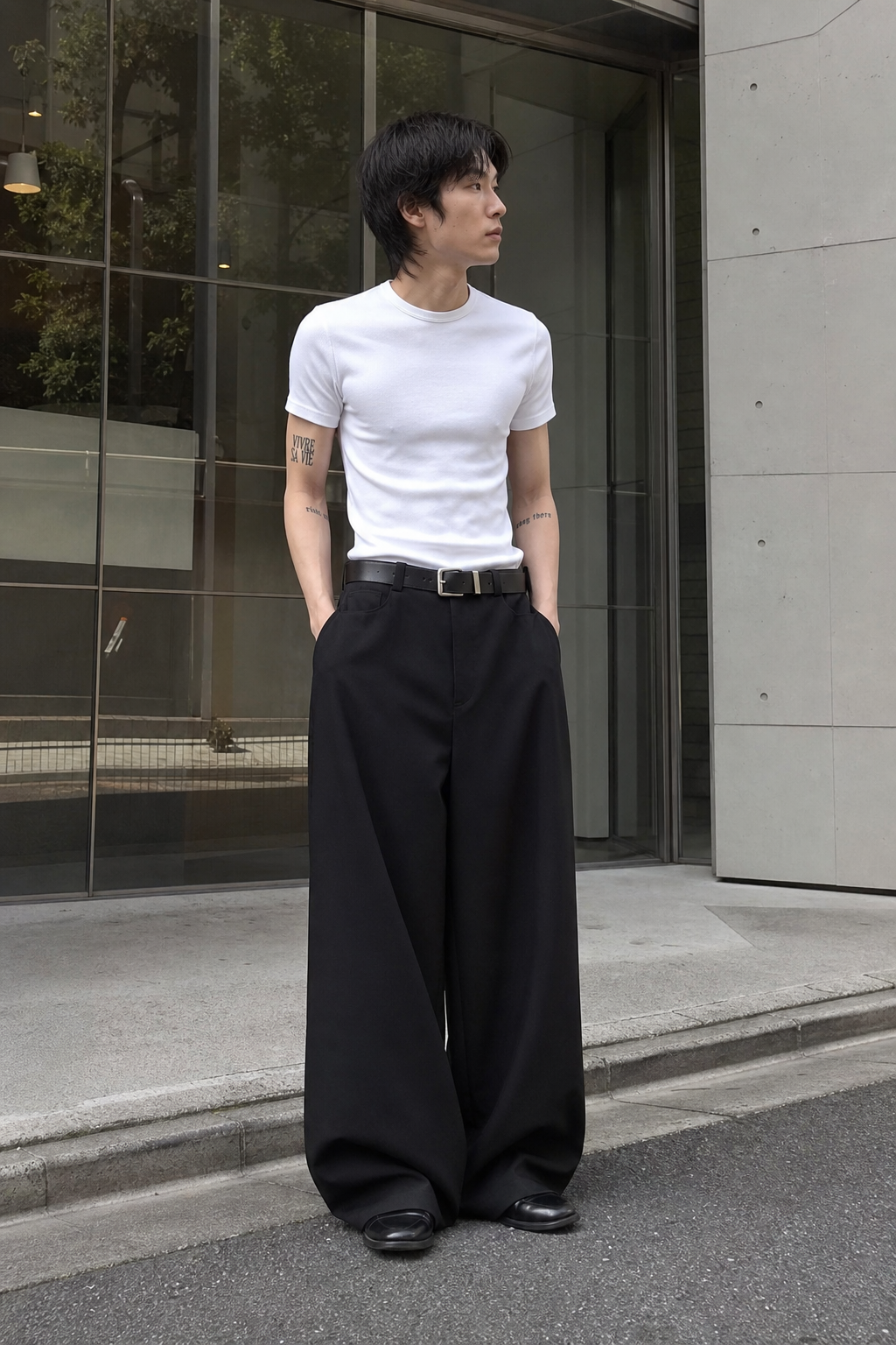 Pleated Wide-Leg Trousers showcase 1