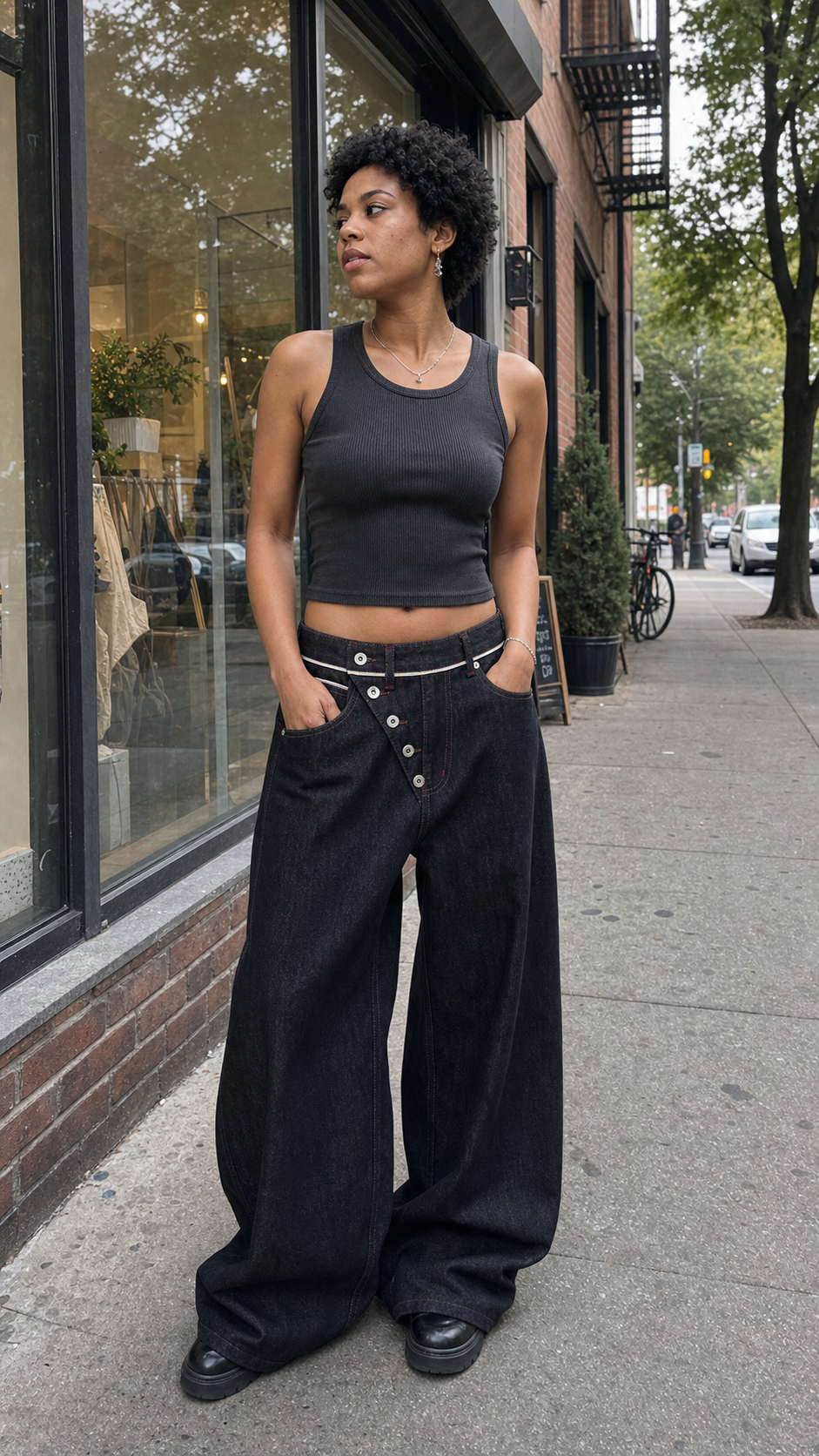 Orbit Placket Wide‑Leg Jeans UGC showcase 1