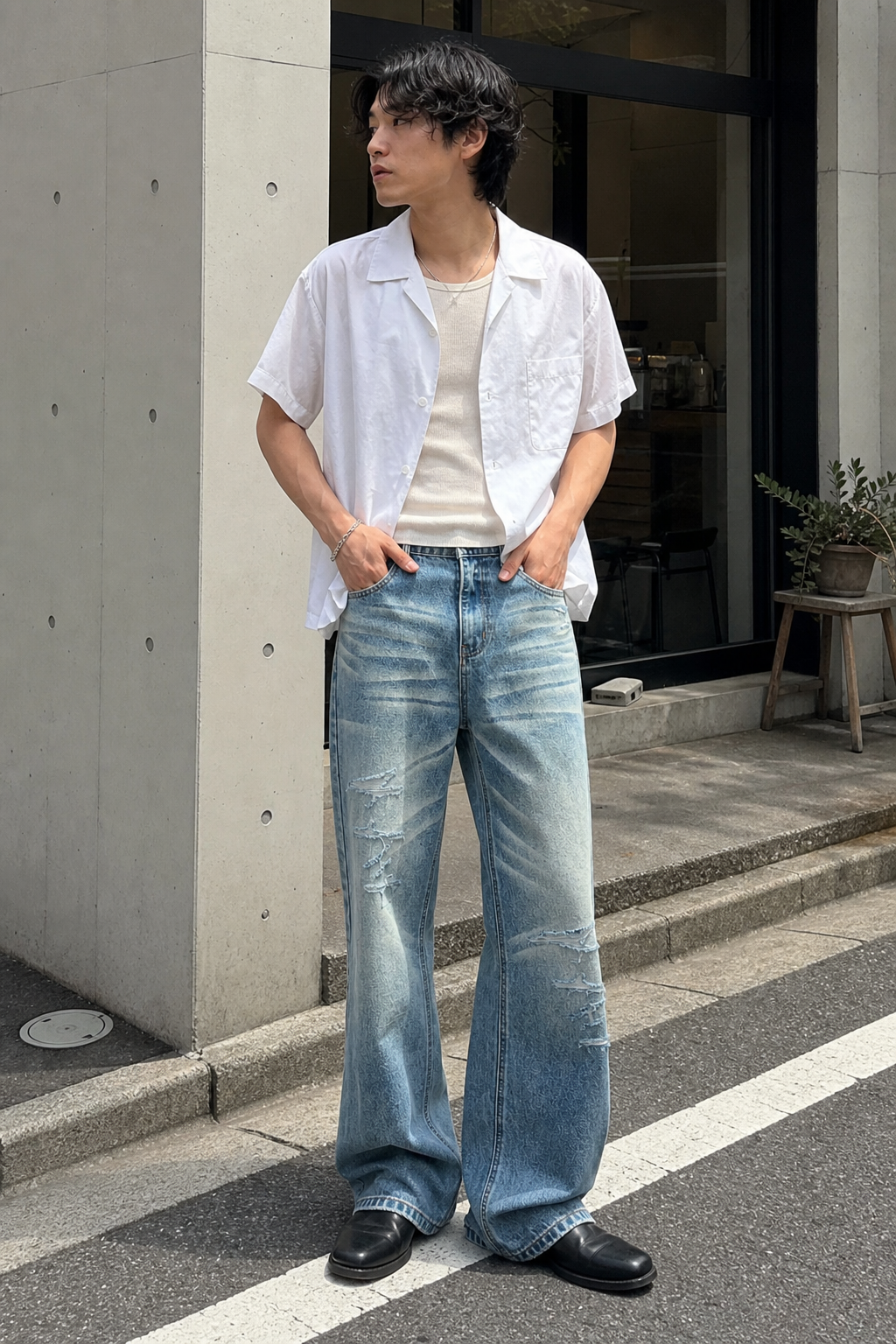 Faded Rift Wide Denim showcase 1