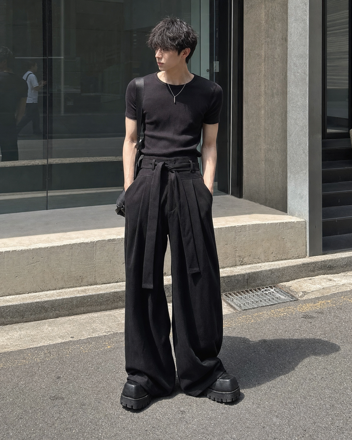 High Waist Draped Trousers showcase 1