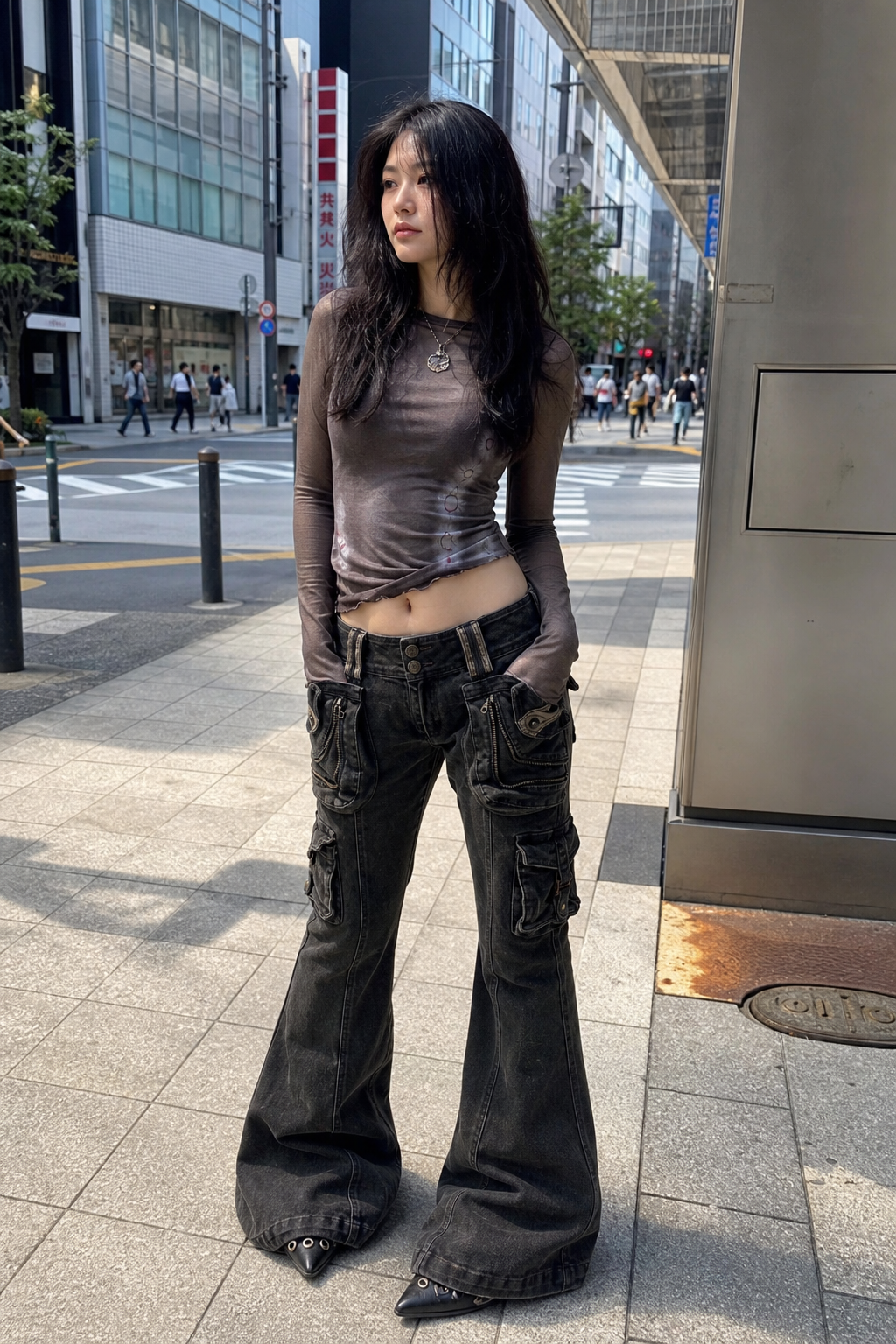 Obsidian Arsenal Cargo Flare Jeans showcase 1