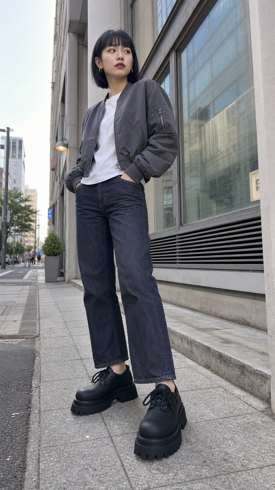 Thick-Soled Chunky Black Platform Derby Shoes UGC showcase 1