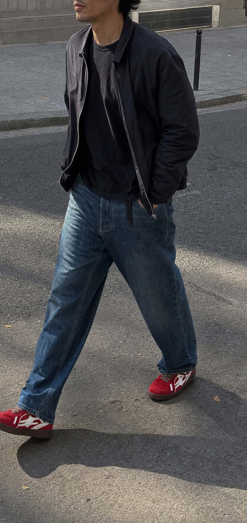 Red Suede Court Sneakers with White Logo UGC showcase 1