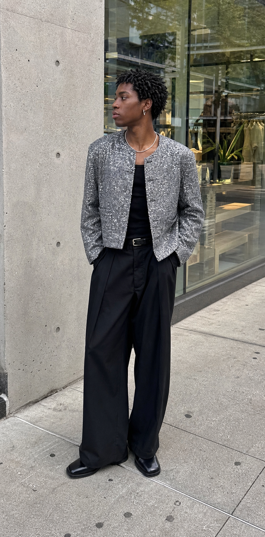 Glacier Static Sequin-Bouclé Jacket showcase 1