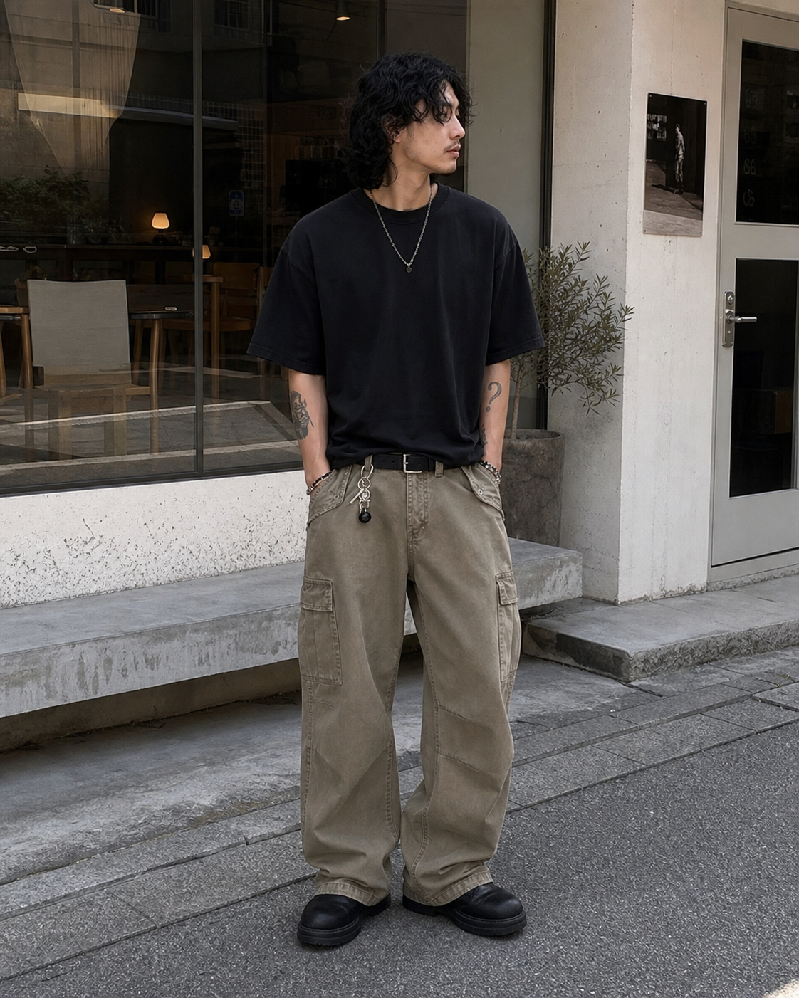 Relaxed Straight Leg Cargo Pants showcase 1