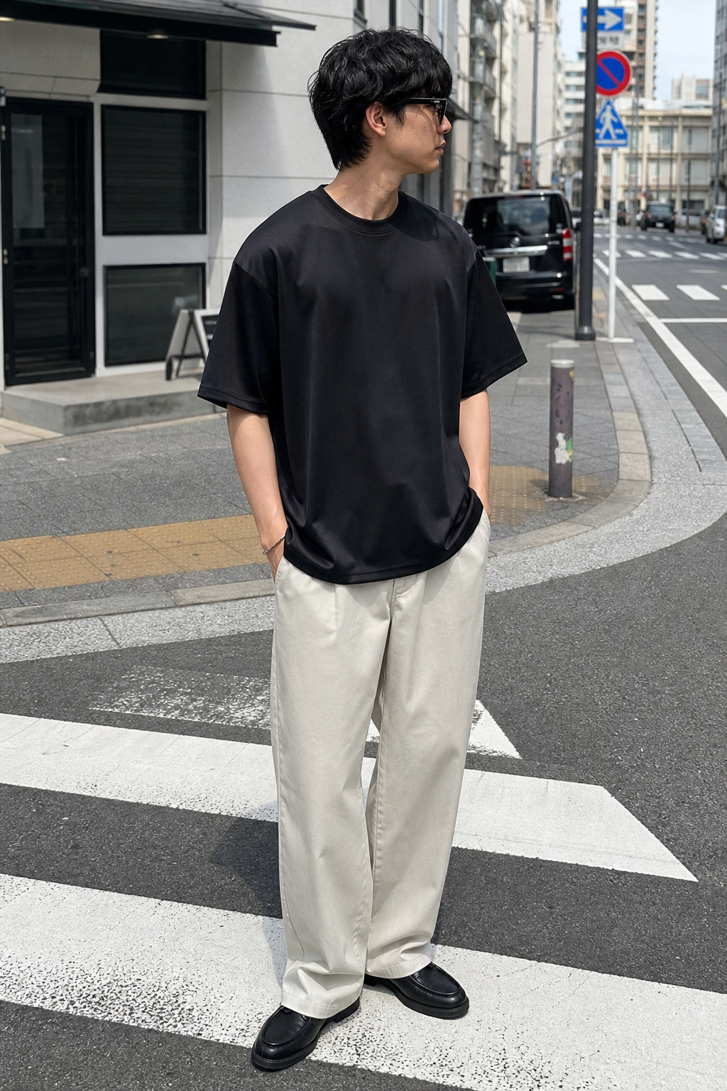 Oversized Tee With Silk Finish showcase 1