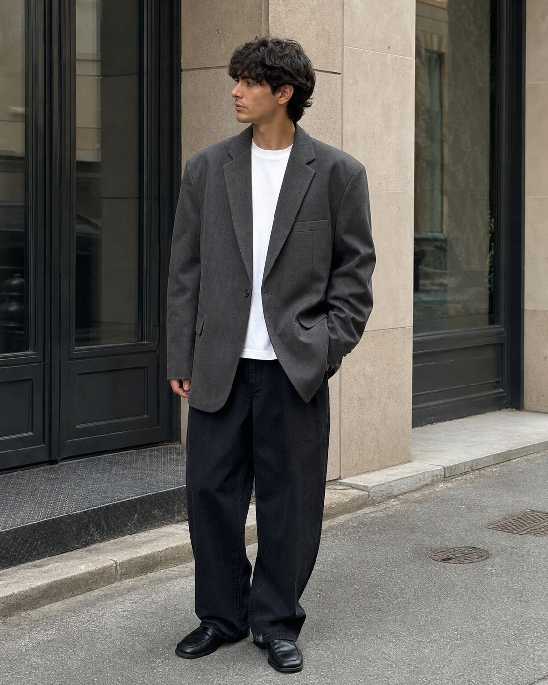 Relaxed Fit Casual Tailored Jacket showcase 1