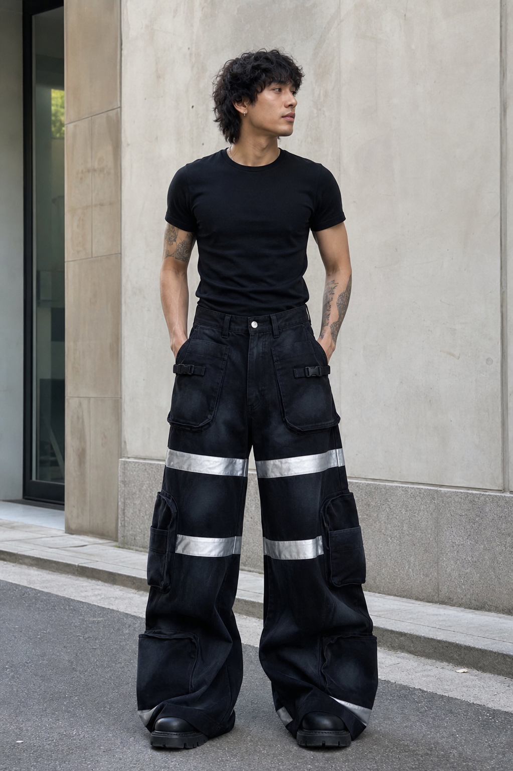 Inferno Signal Reflective Cargo Pants showcase 1