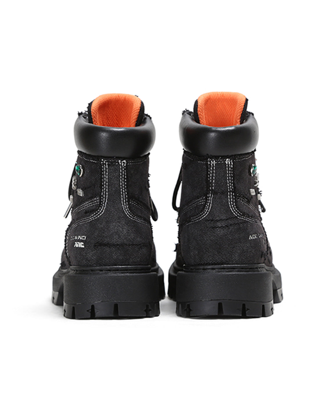 Denim Platform Combat Boots