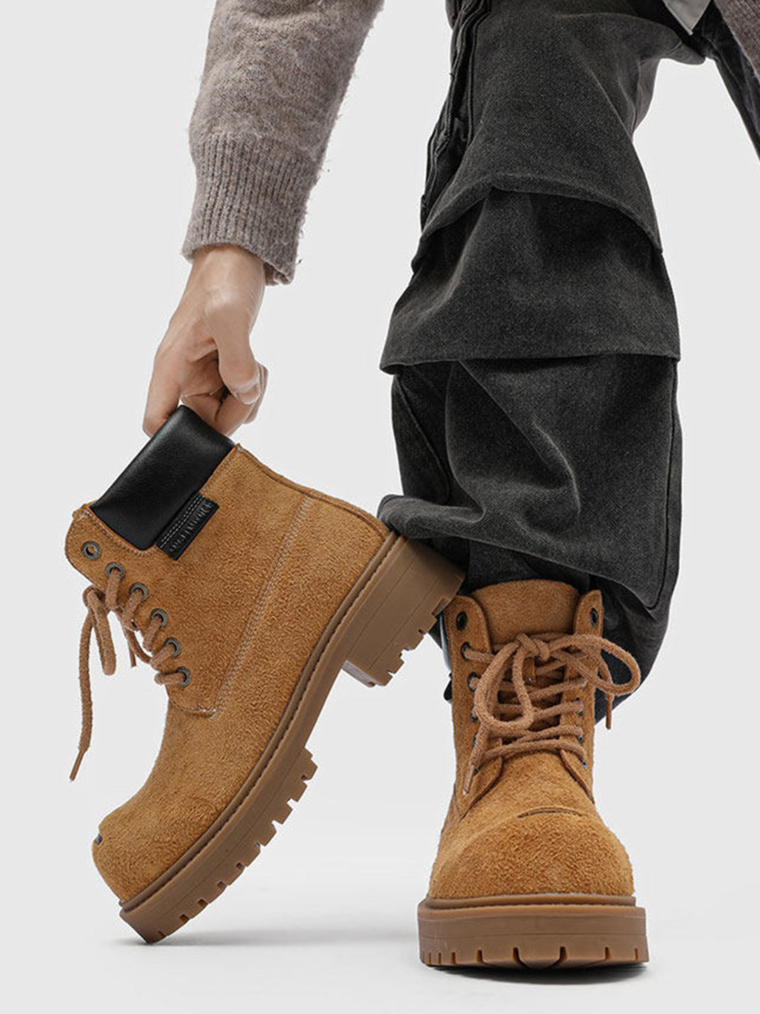 Round-Toe Work Boots