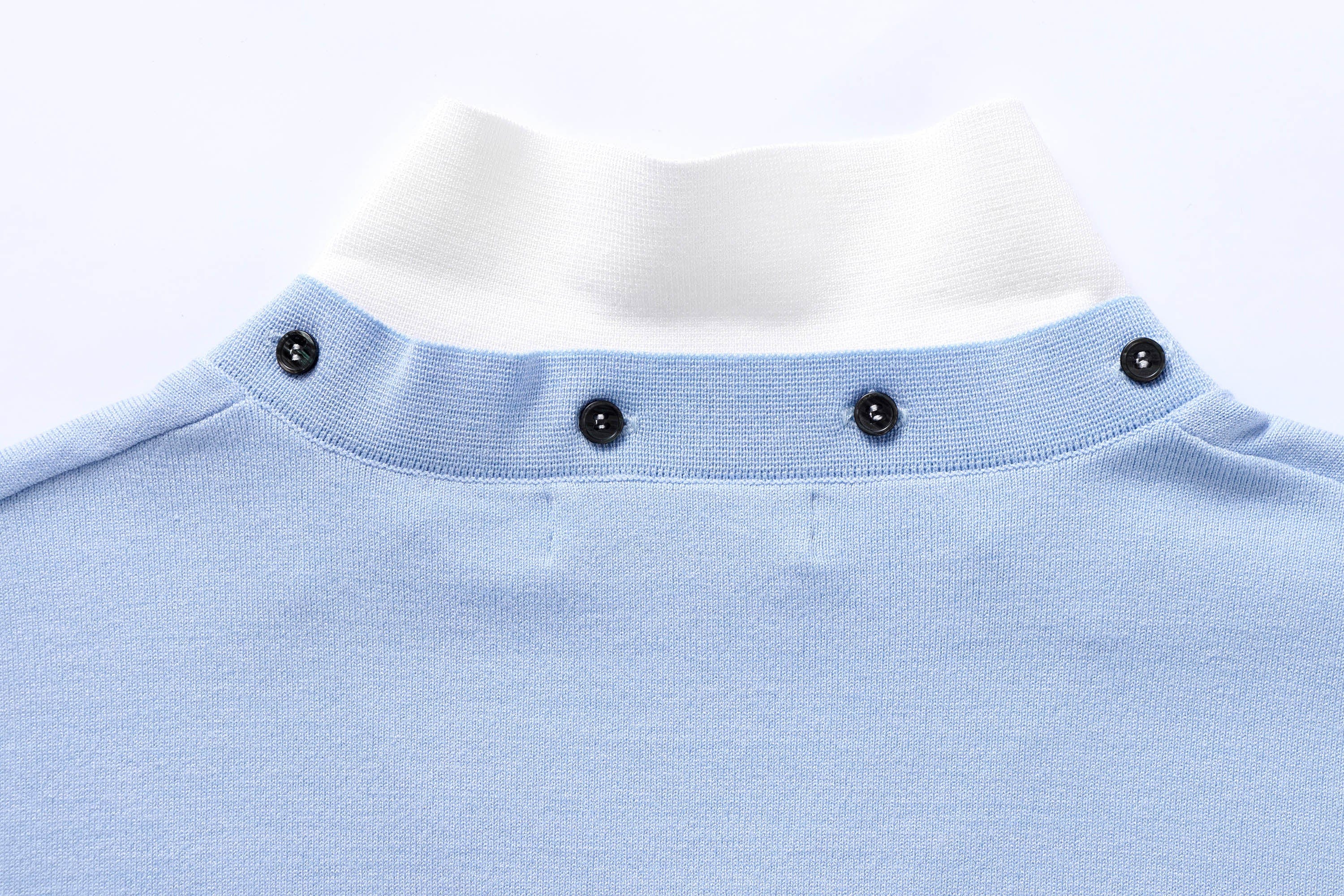 Detachable Collar Short Sleeve Knit Tee