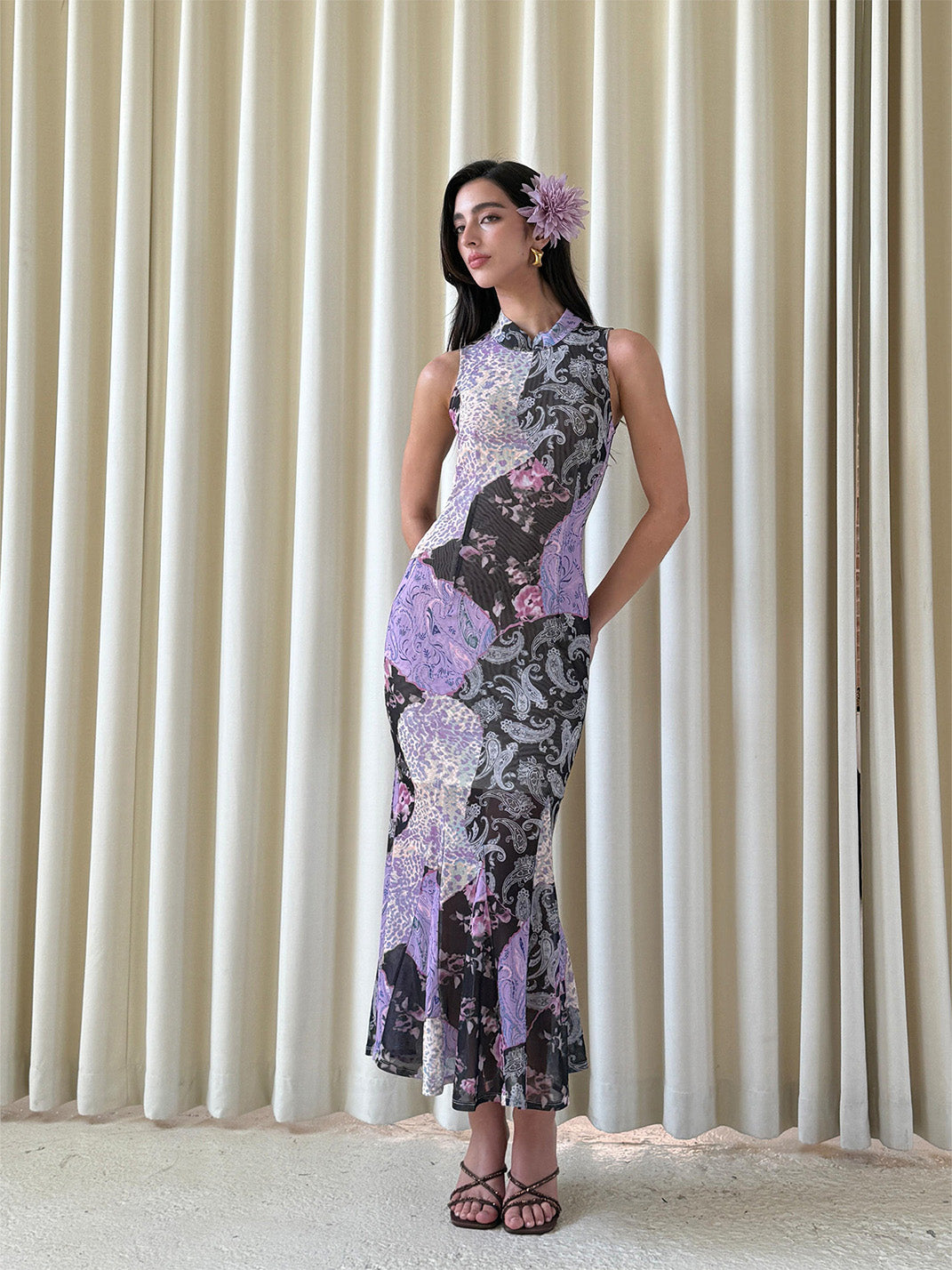 Stretch Mermaid Cheongsam Dress