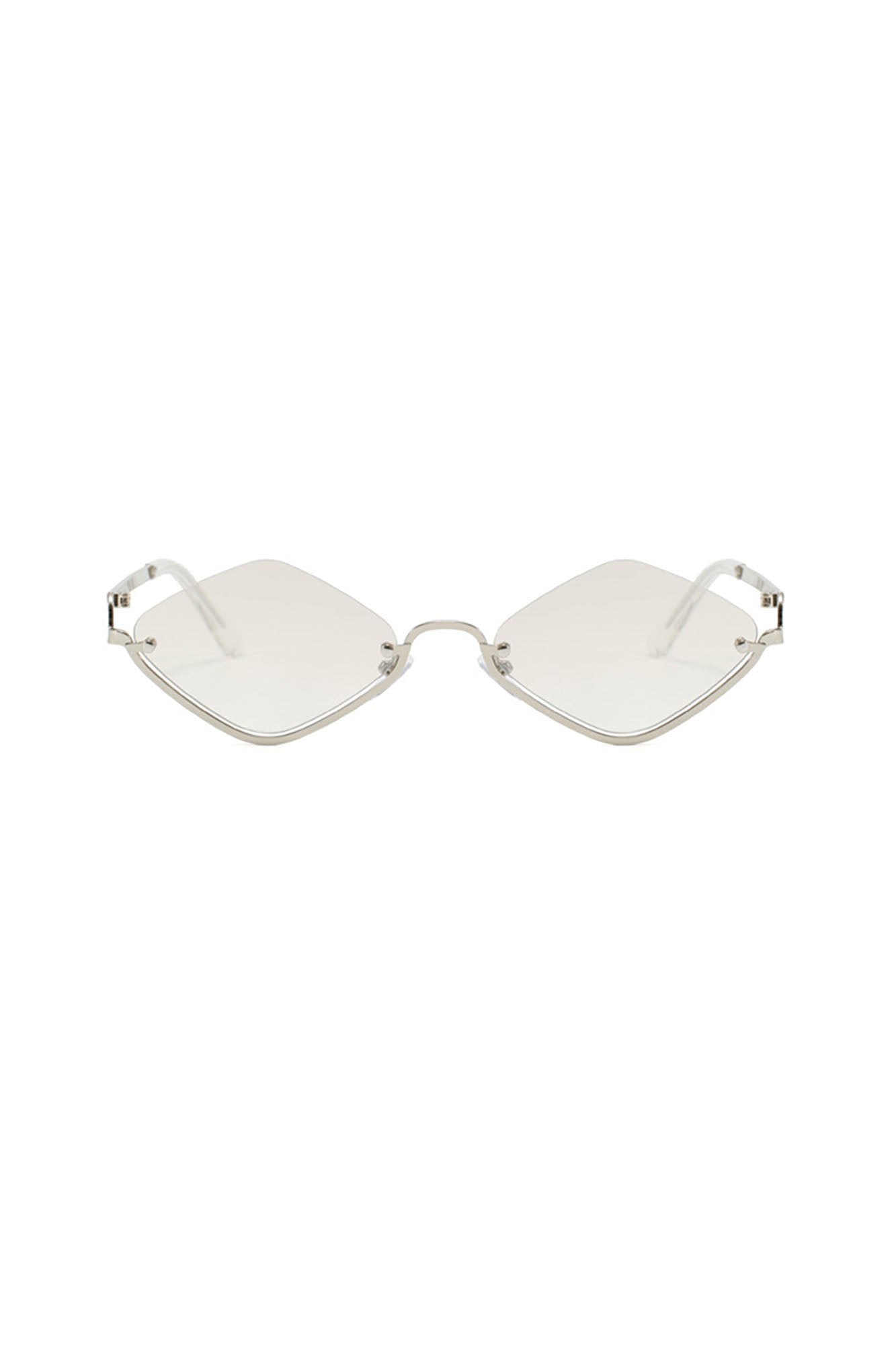 Geometric Open-Bottom Metal Sunglasses - view 6