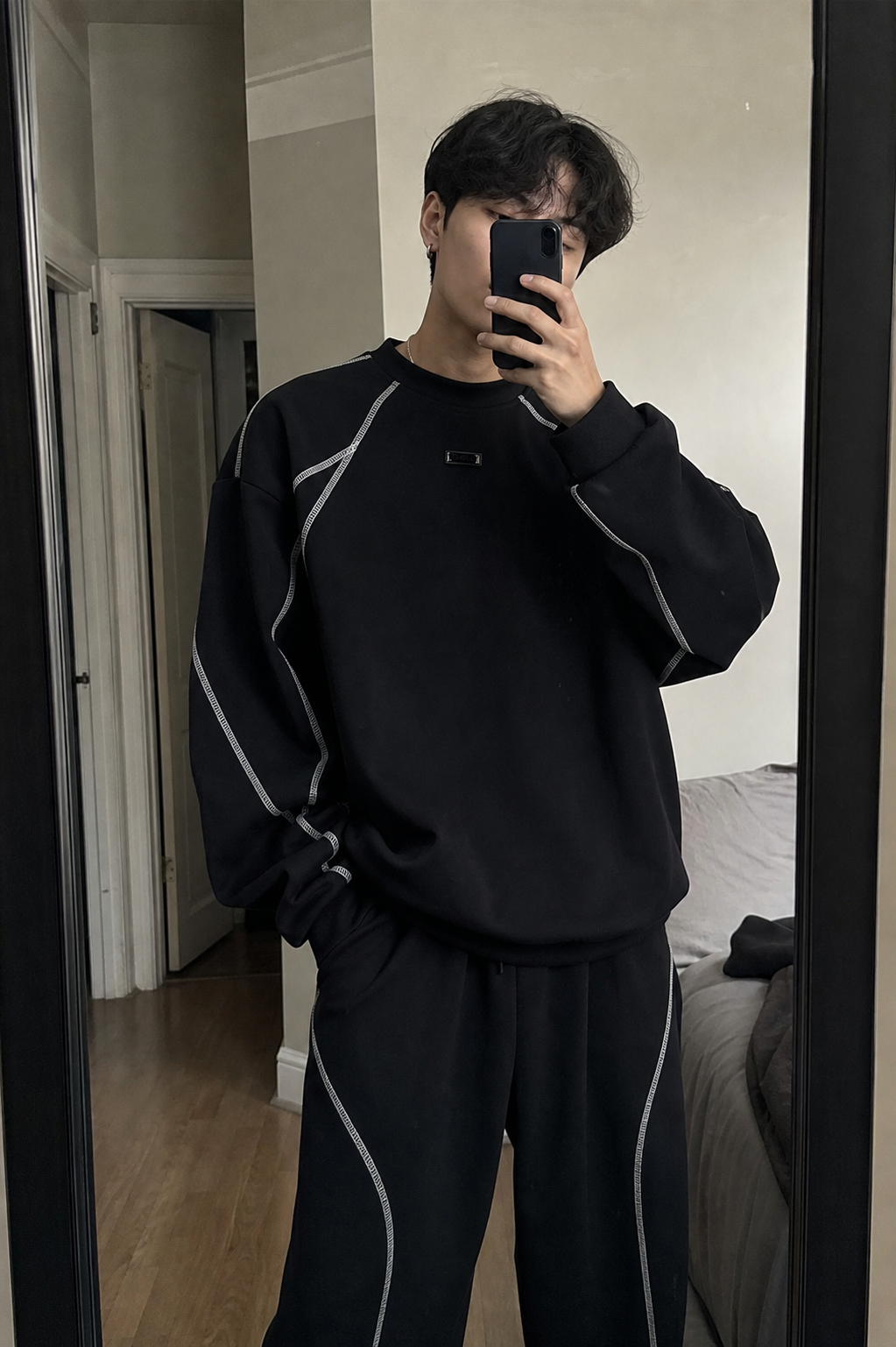 Oversized Contrast Stitch Sweatshirt showcase 2