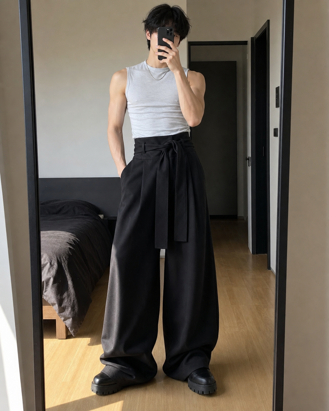 High Waist Draped Trousers showcase 2